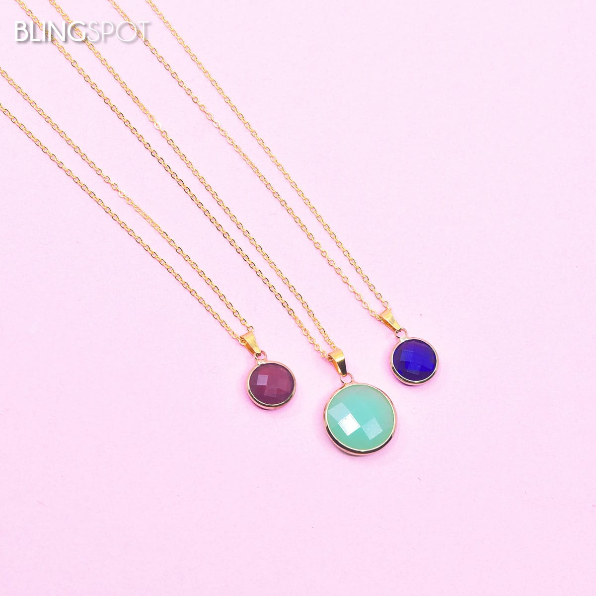 Stainless Chain Gem - Necklace