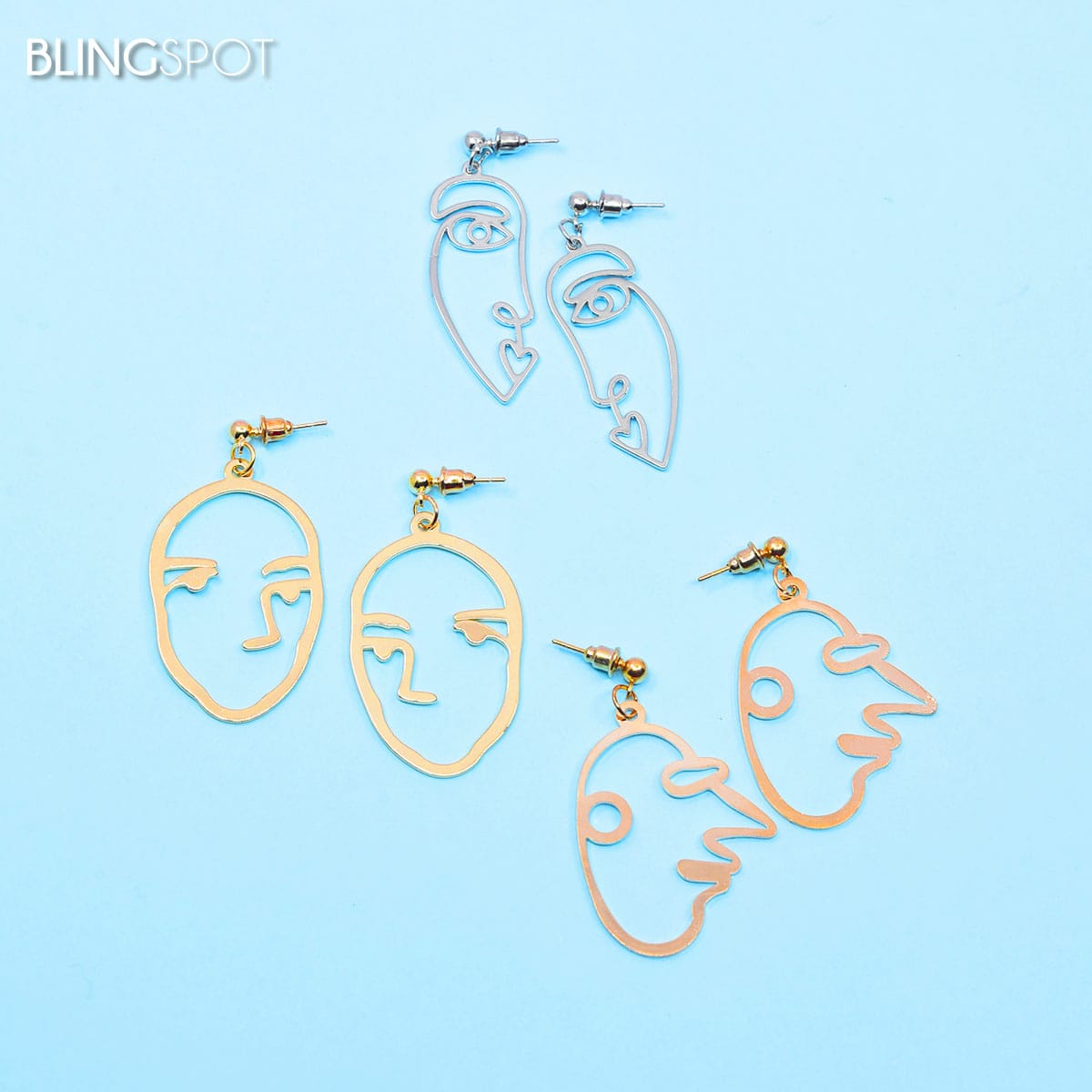 Abstract Face Style 4 - Earrings