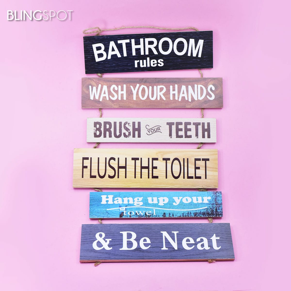 Bathroom Rules - Wall Hanging