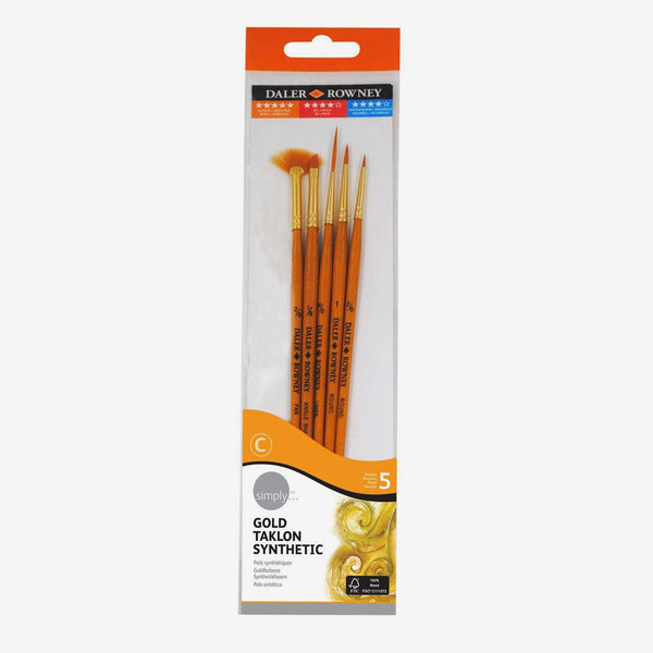 Daler Rowney - Simply brush set acrylic 5pcs