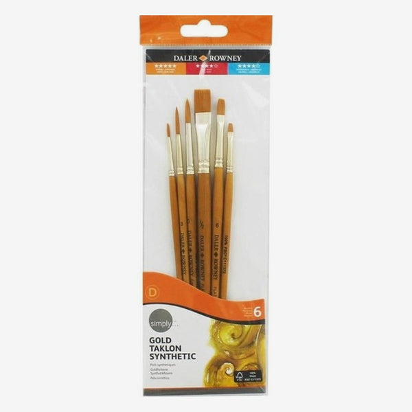 Daler Rowney - Simply brush set acrylic 6pcs