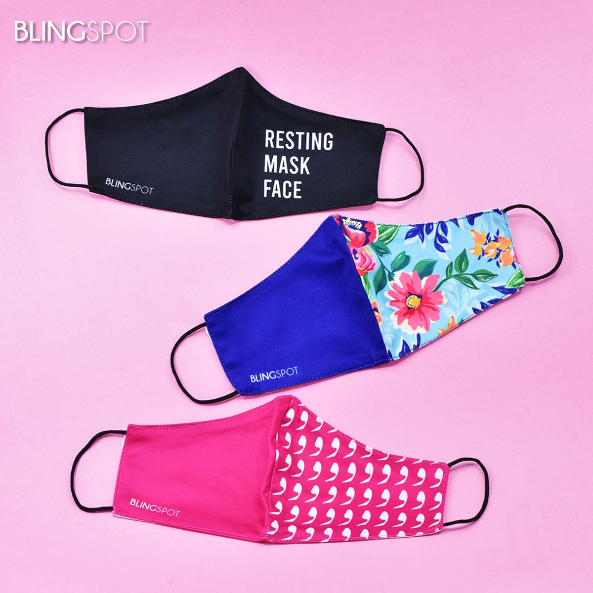 BLINGSPOT Designer Face Masks- Text 9