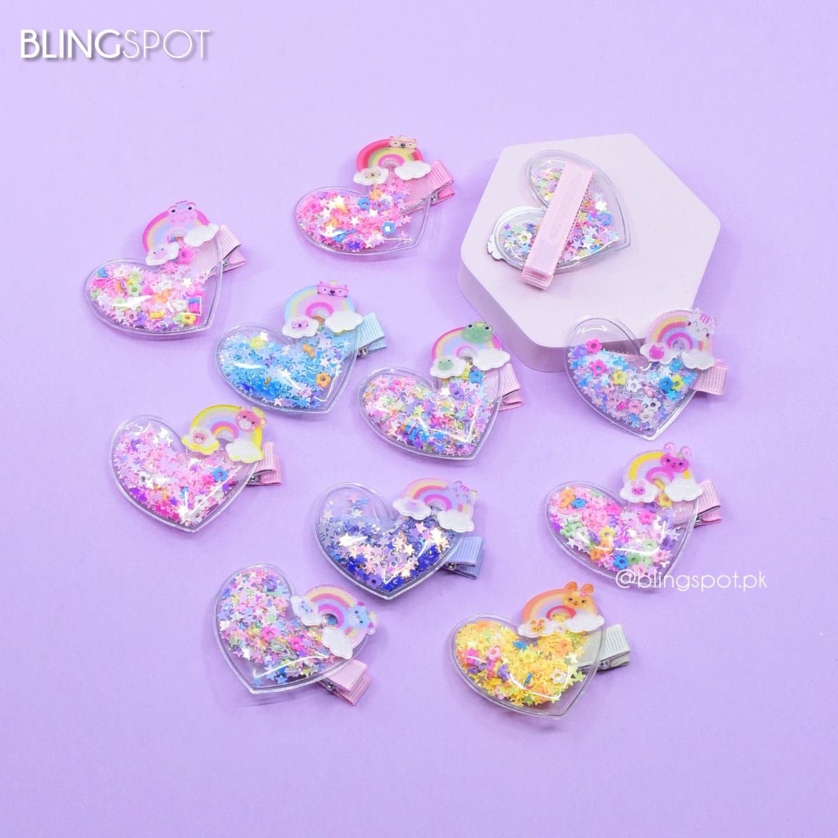 Confetti Heart - Hair Clip