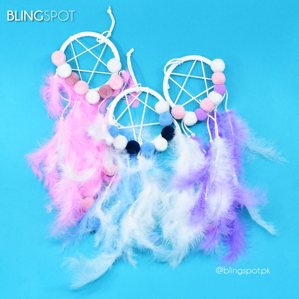 Pompoms n' Feathers - Dream Catcher