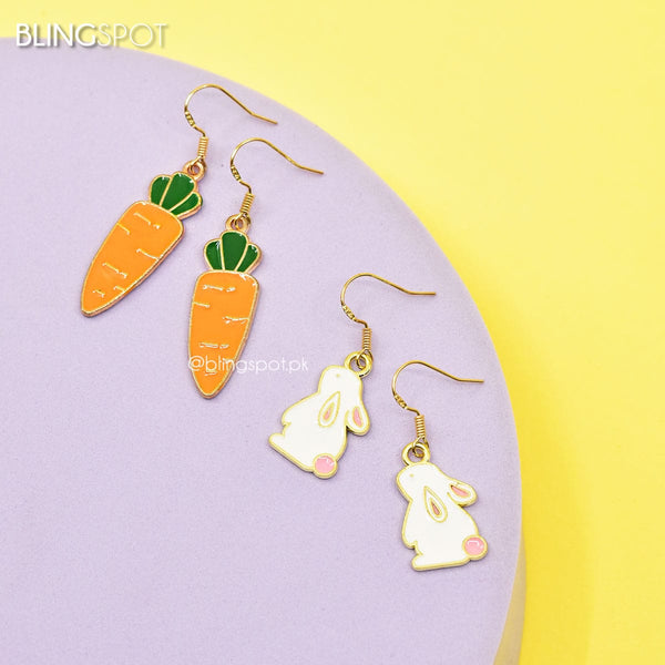 Rabbit n' Carrot - Earrings