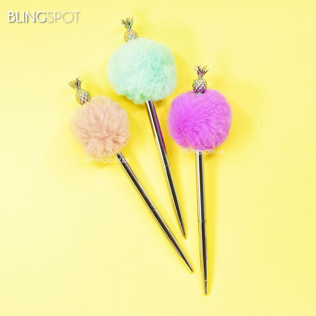 Fluffy Silver Pineapple - Ballpoint Pen