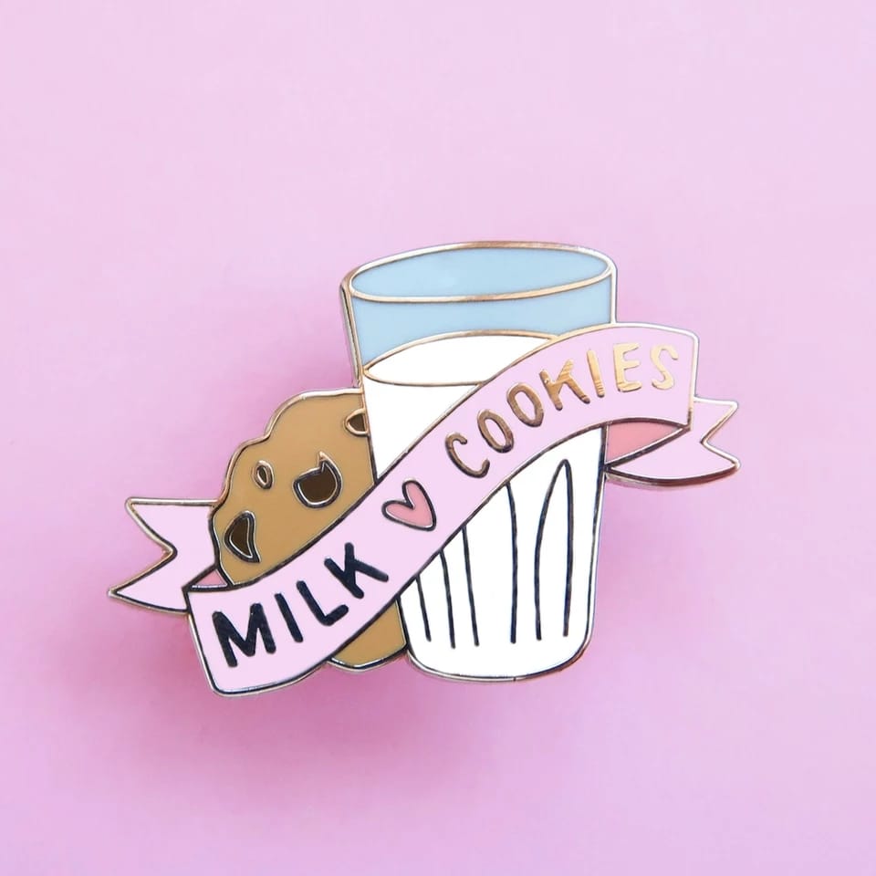 Milk ❤️ Cookies - Enamel Pin