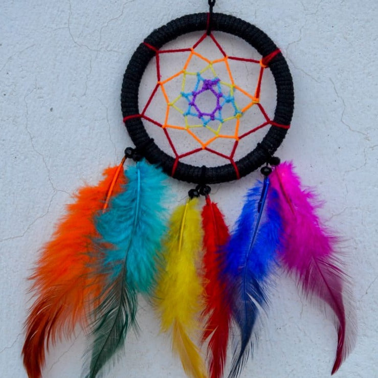 Black Multi Feather - Dream Catcher