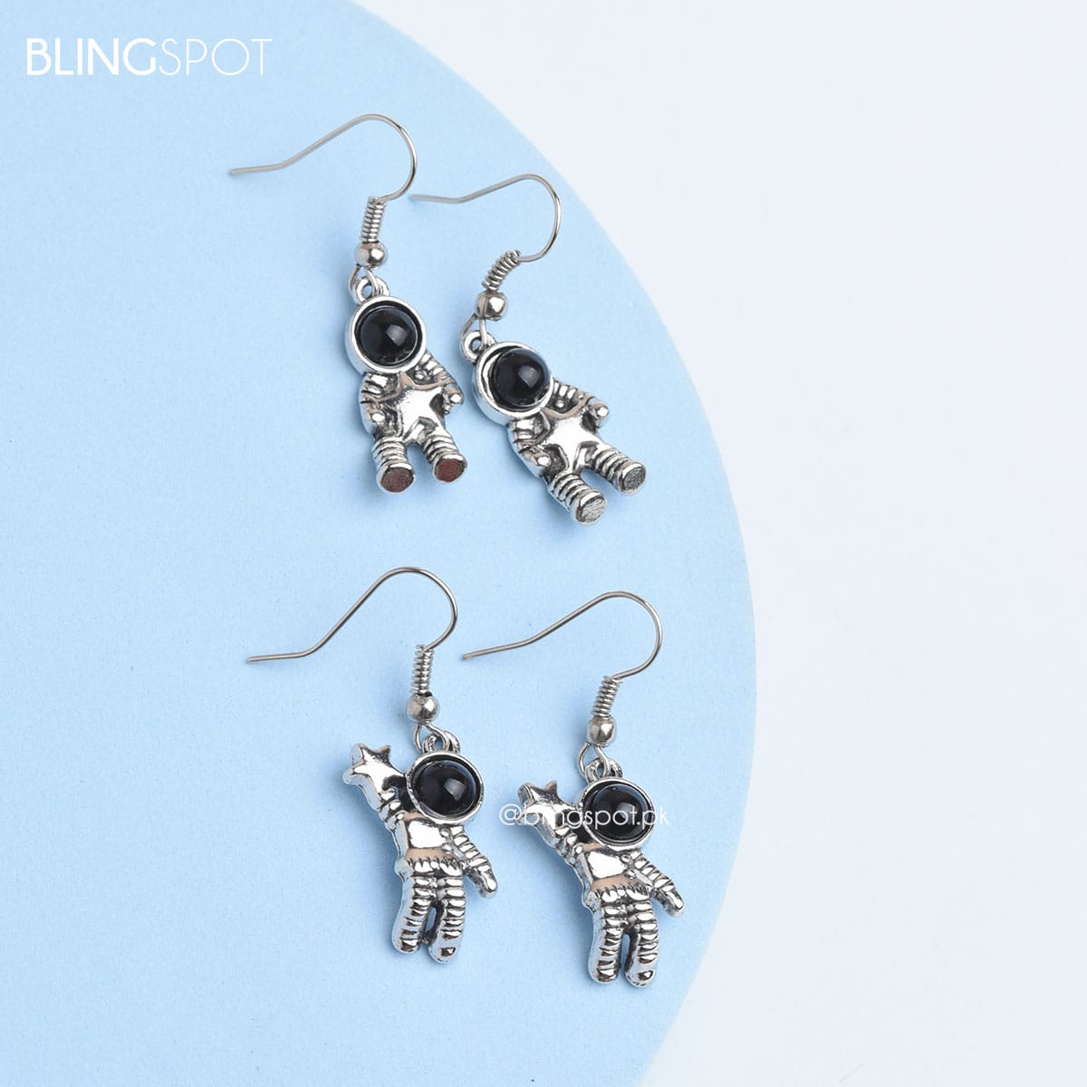 Silver Astronaut - Earrings