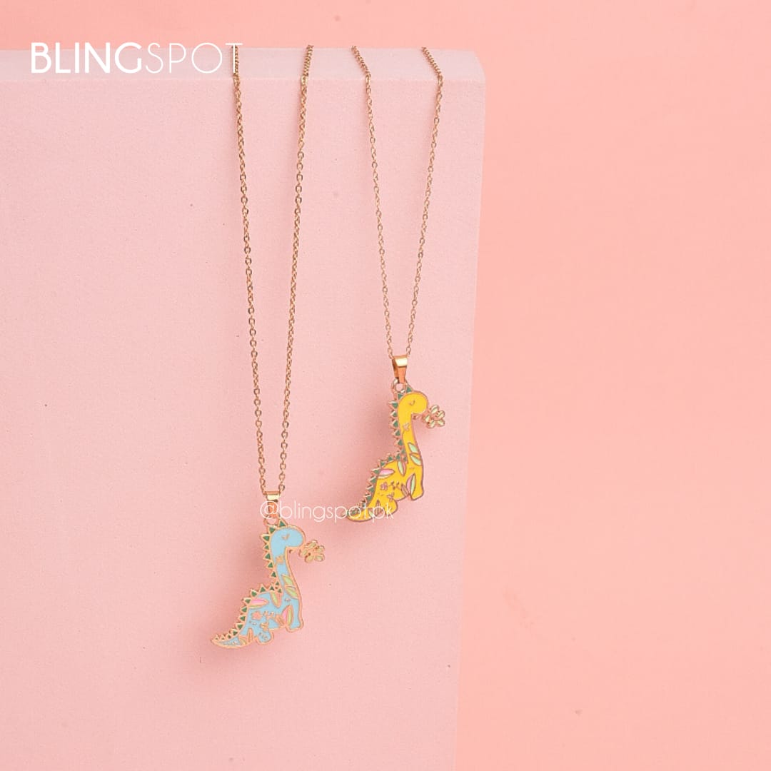 Cute deals dinosaur necklace