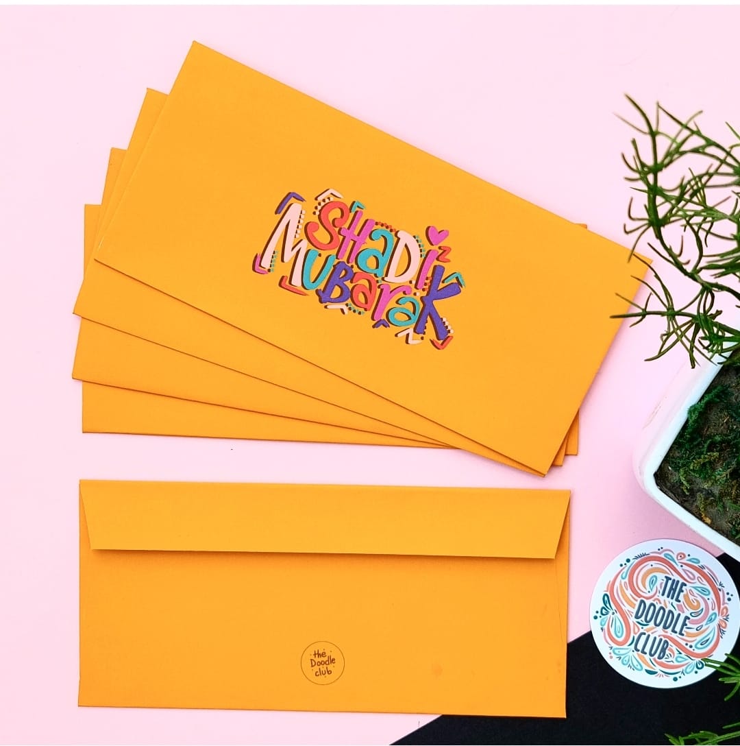 Yellow Shadi Mubarak - Envelopes