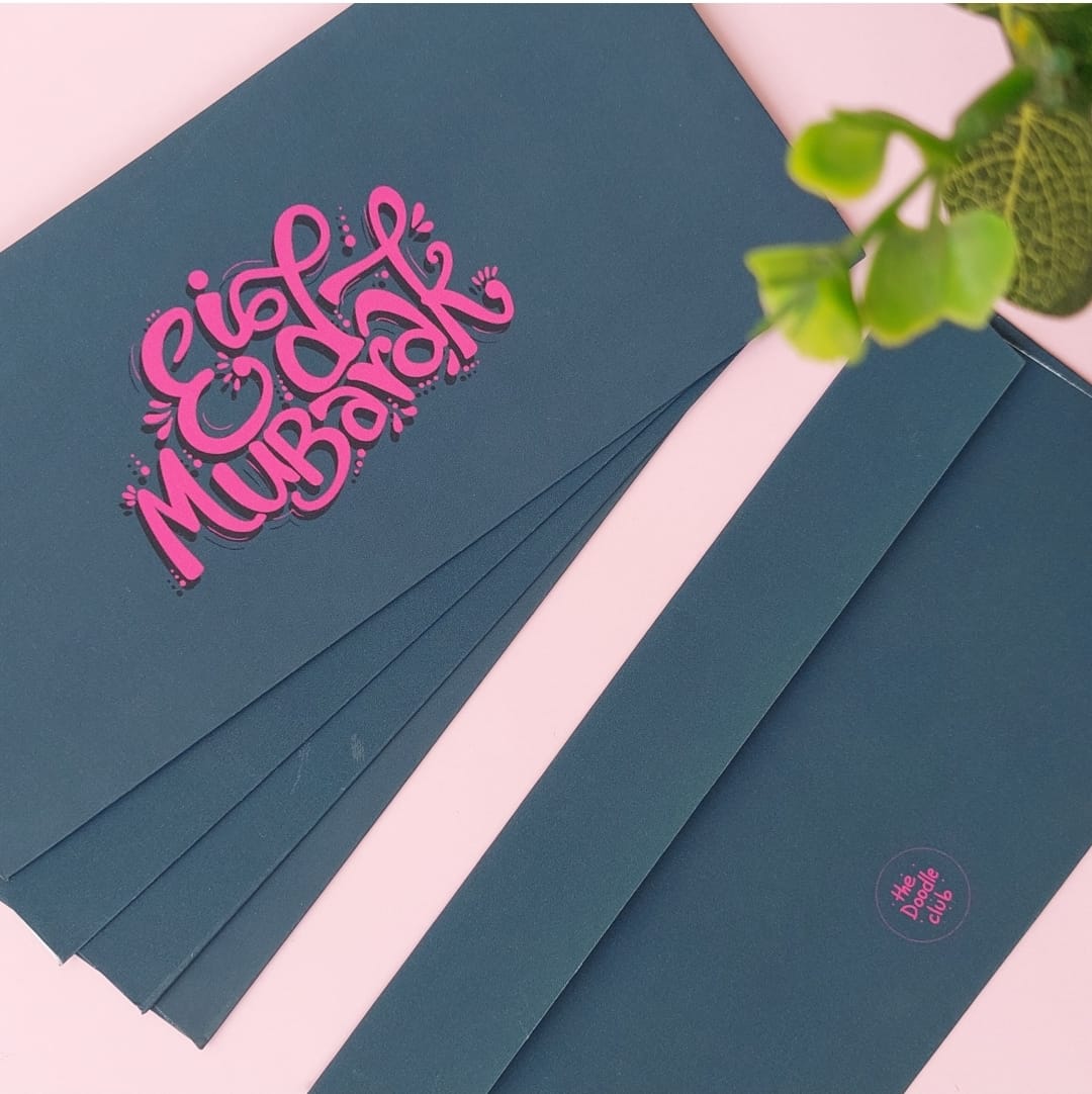 Pink Ocean Eid Mubarak - Envelopes