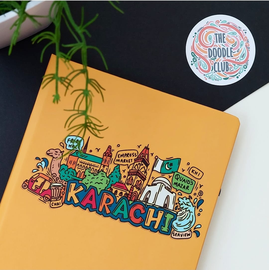 Mustard Karachi Doodle - Journal