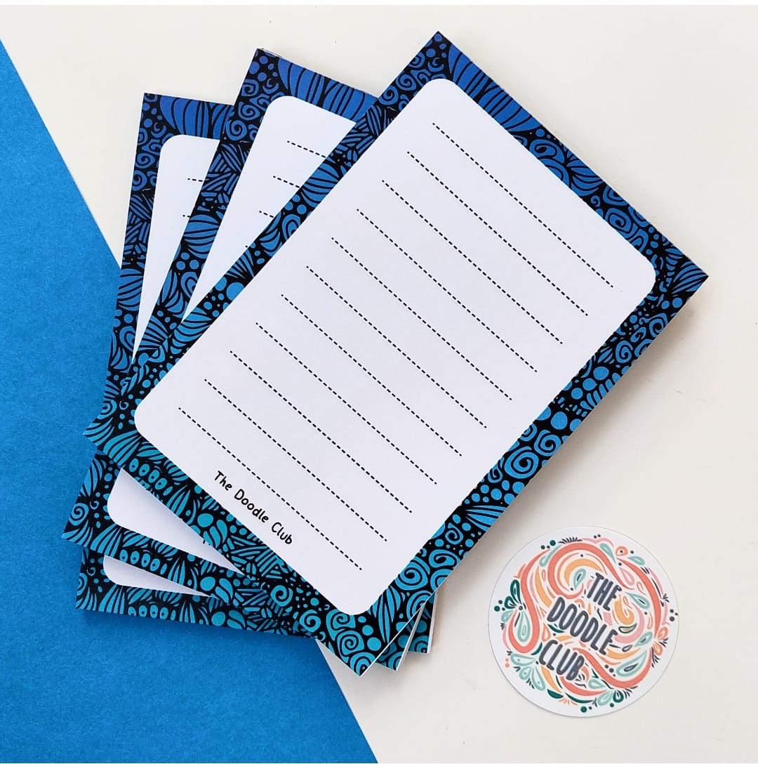 Blue Doodle - Notepad