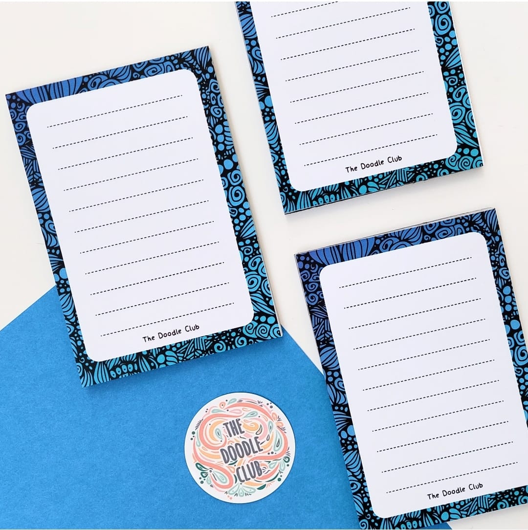 Blue Doodle - Notepad