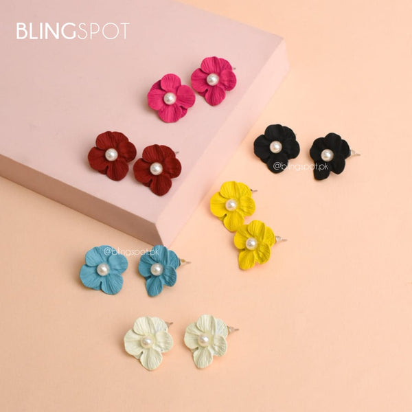 Clay Flower - Earrings