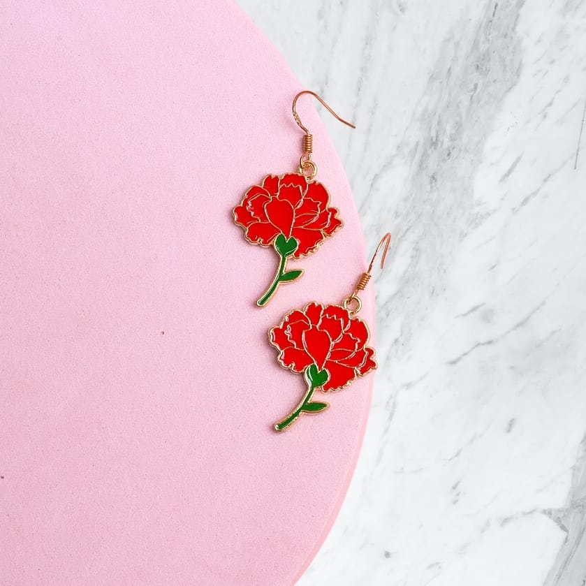 Red Rose - Earrings