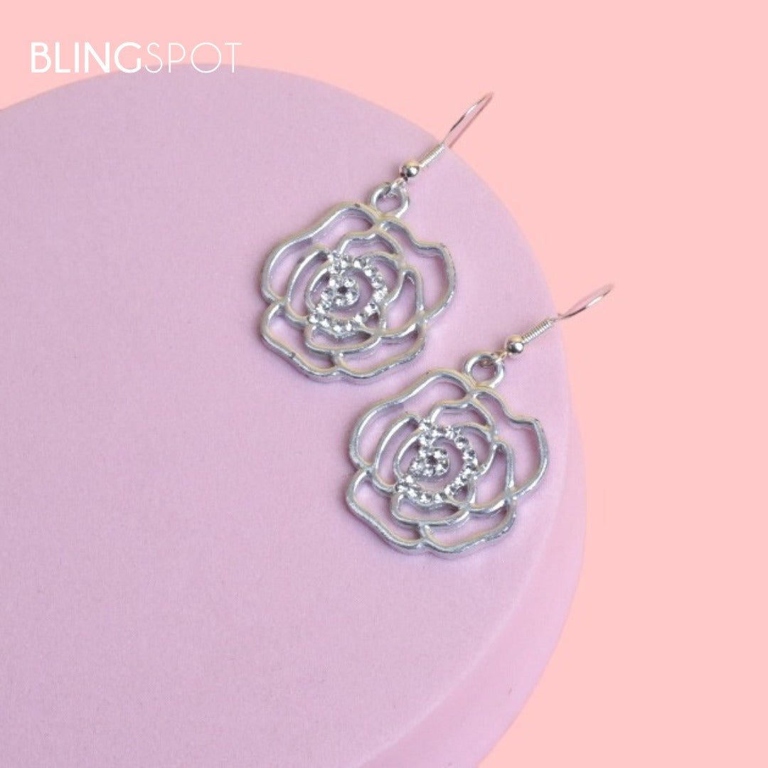 Silver Flower - Earrings