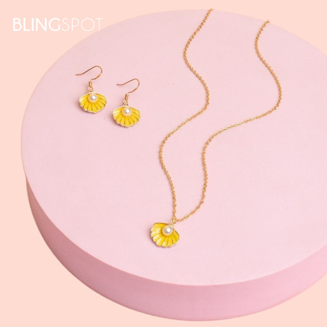 Yellow Pearl Shell - Jewelry Set