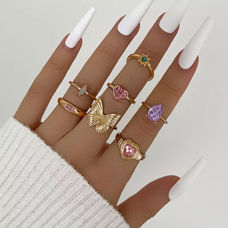 Gold Butterfly - Rings Set