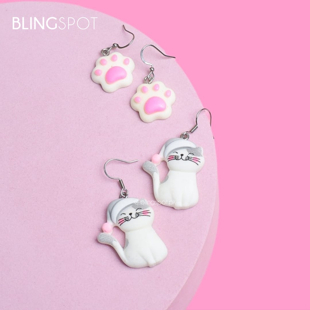 Cat & Paw - Earrings