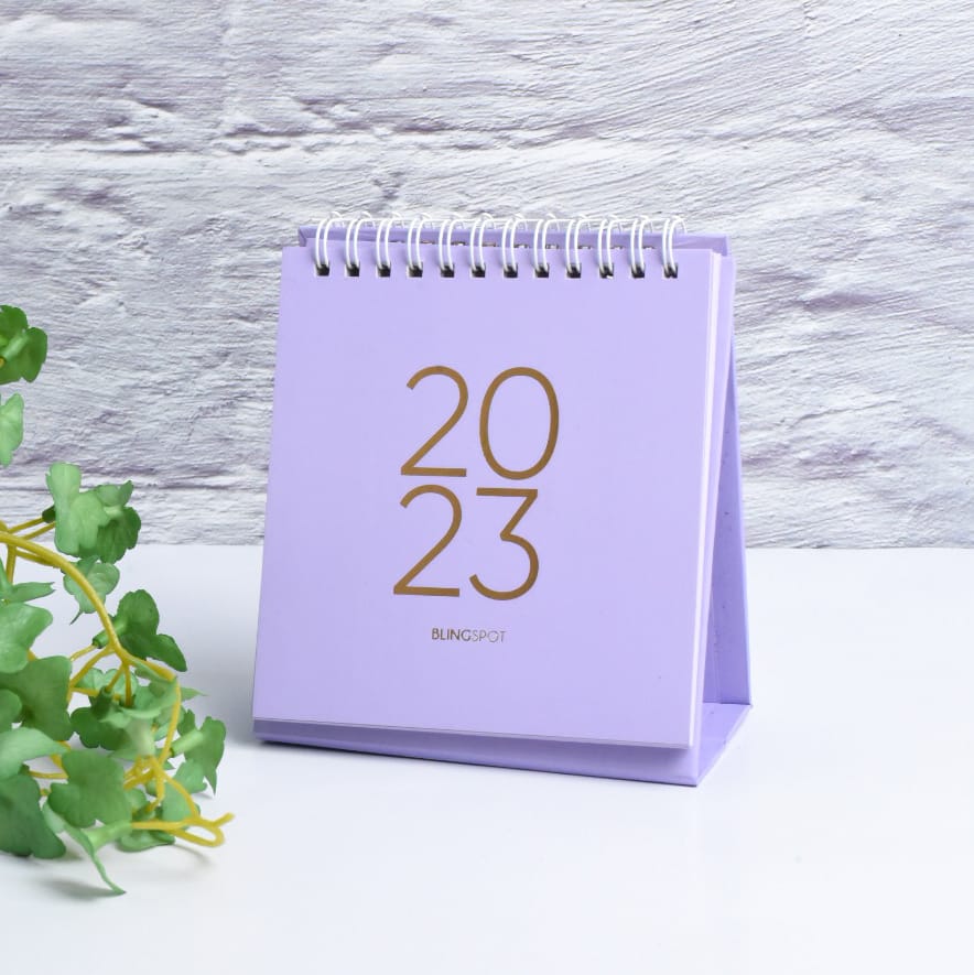 LILAC - 2023 Designer Spiral Desk Calendar