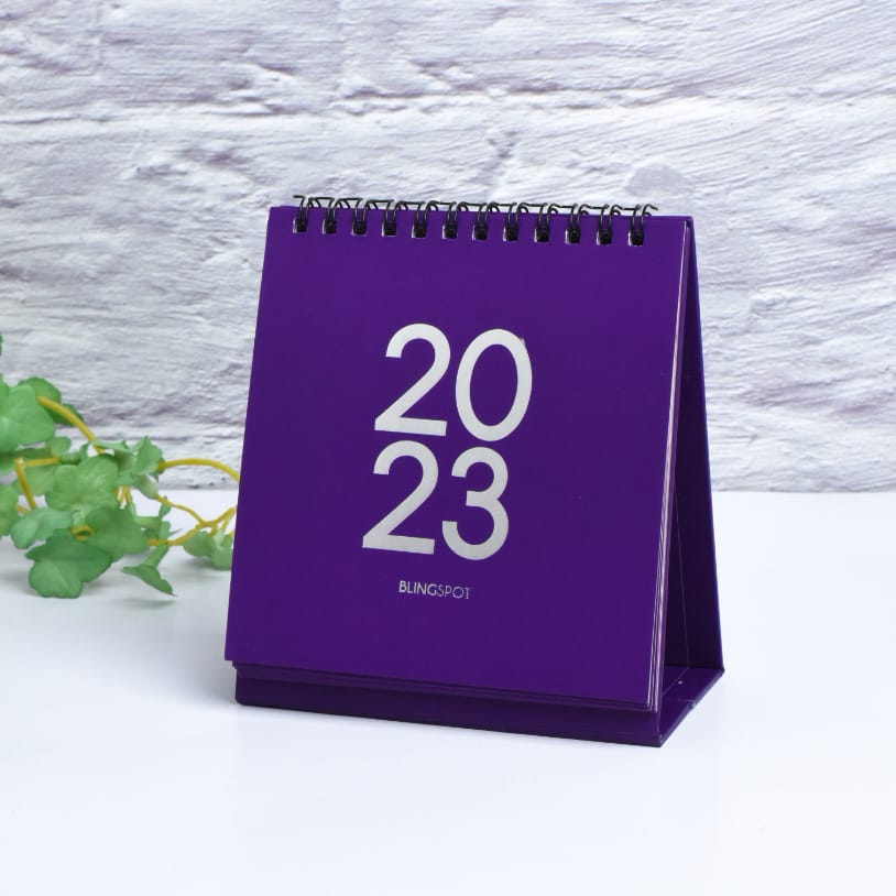 Indigo - 2023 Designer Spiral Desk Calendar