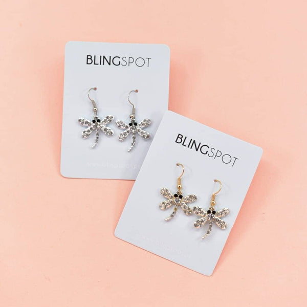 Sparkly Dragonfly - Earrings