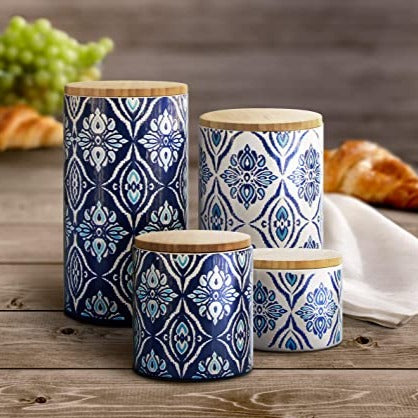 European Style Sketch Pattern Ceramic Jar - Kitchenware