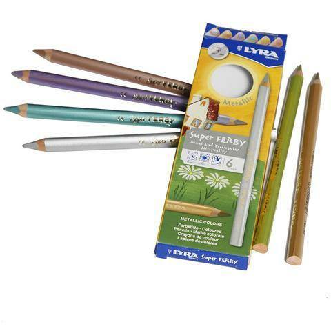Lyra Giant Metallic Color Pencils In Set Of 6 Pcs