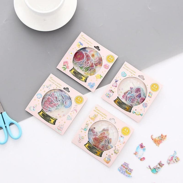 Magic Crystal Ball Decorative Gold Foil Stickers 