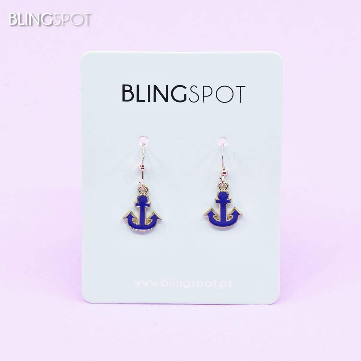 Navy Anchor  - Earrings 