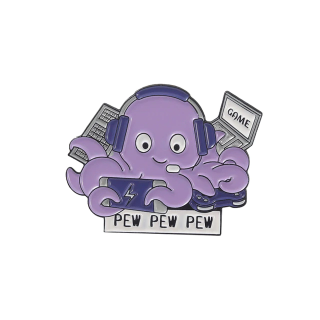 Hard Working Octopus - Enamel Pin