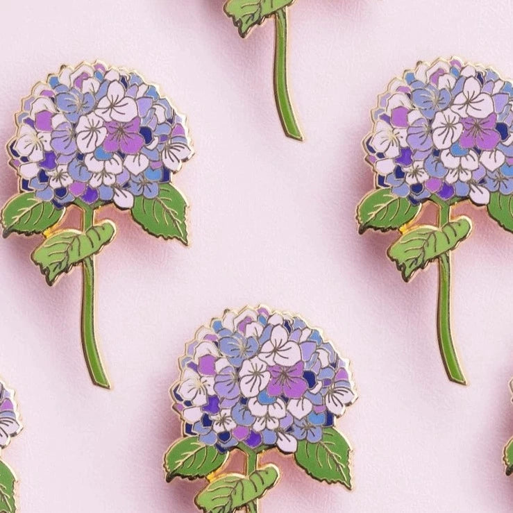 Purple Floral - Enamel Pin