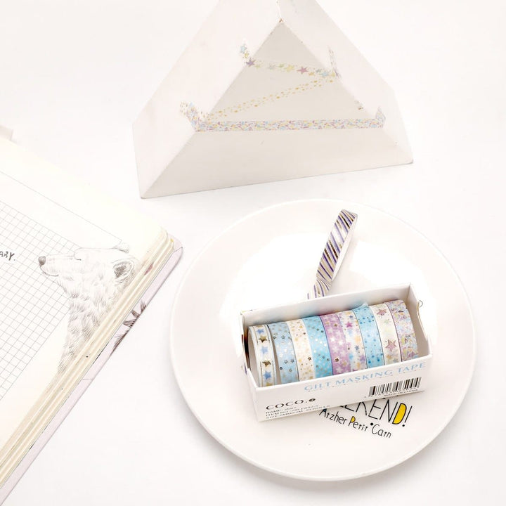 Patterned Gold Foil Washi Tapes Set 