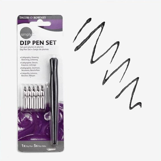 Daler Rowney Calligraphy Dip Pen Set of 5