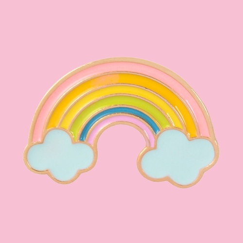 Rainbow and Clouds - Enamel Pin