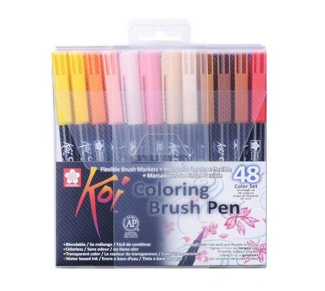 Sakura Koi Coloring Brush Pens Review & Demo 