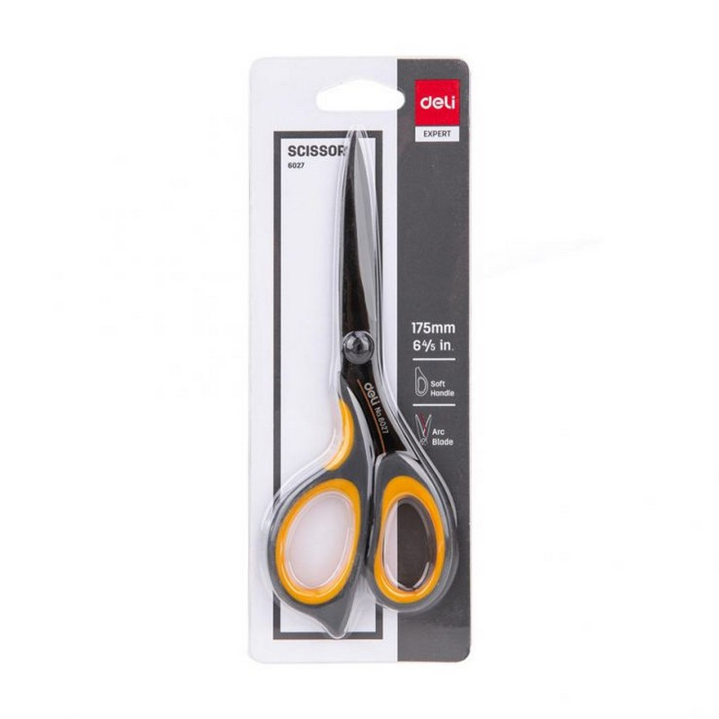 Deli Yellow Black  Stainless Steel  Scissor