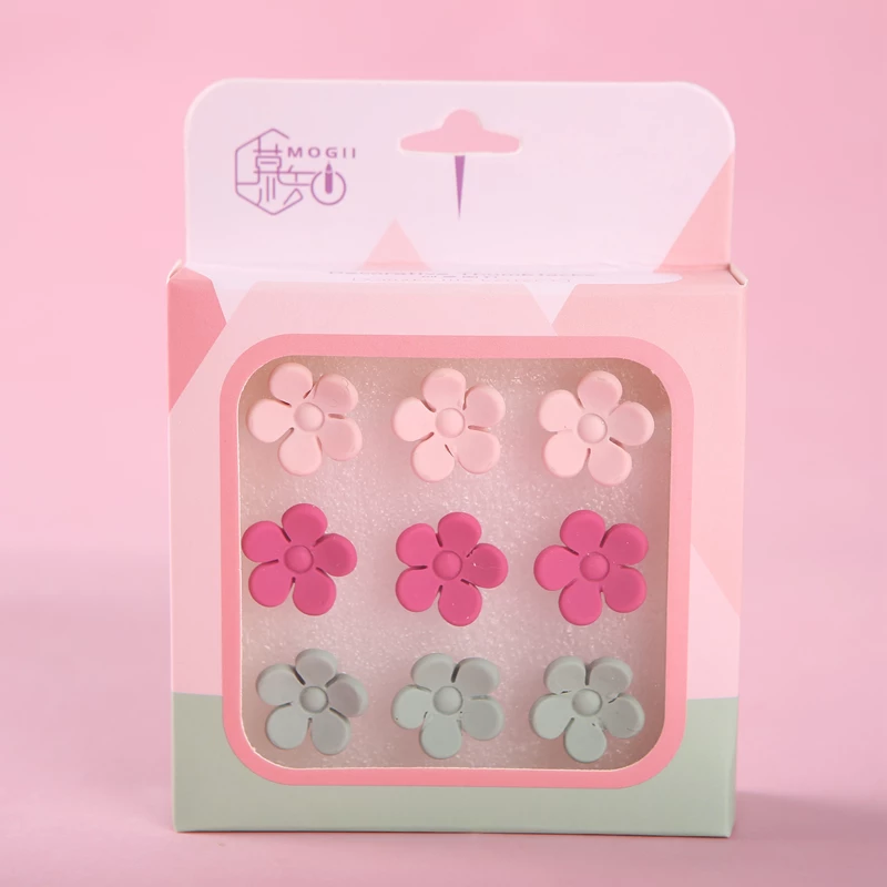 Flower  - Push Pins Set of 9