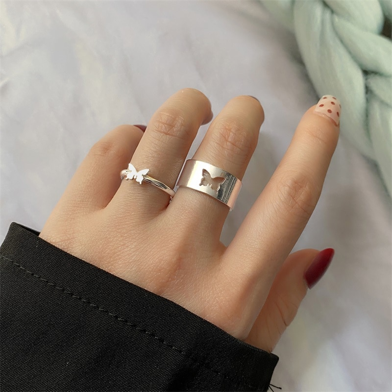 Butterfly Silver - Ring Set