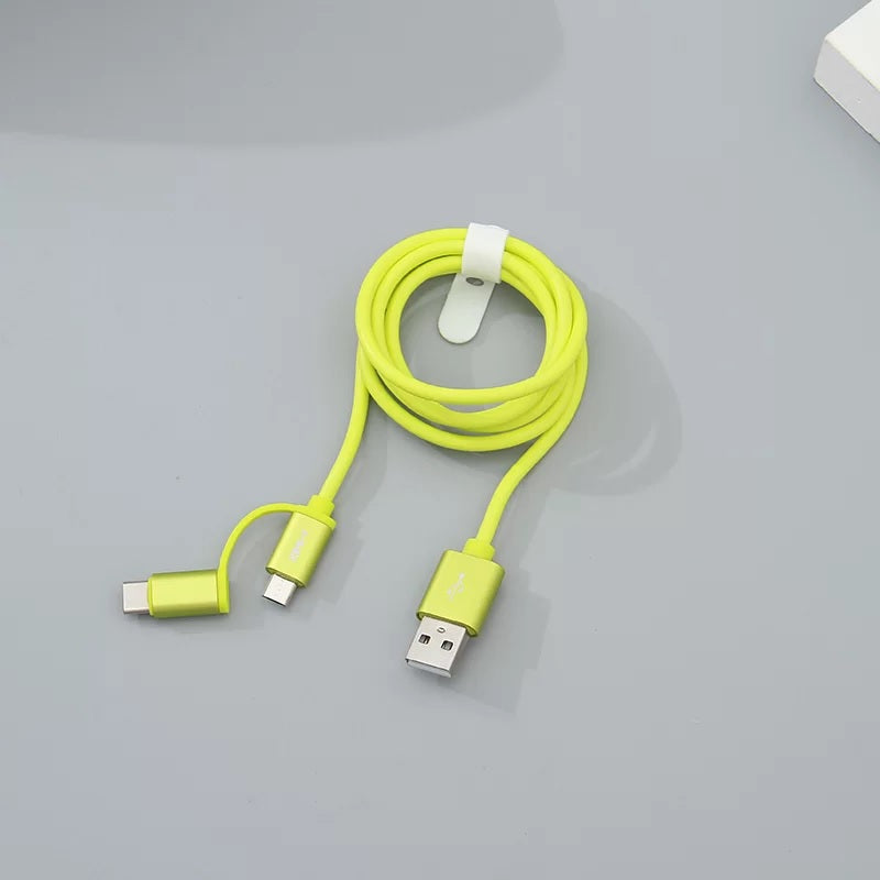 Wild Lime Green Data Cable  ( 2 in 1 )