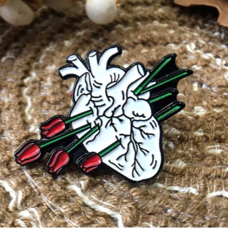 Rose In Heart - Enamel Pin