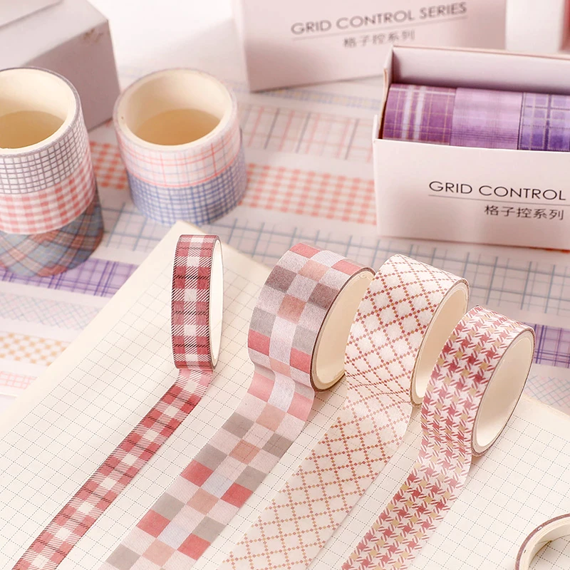 Basic Grid Series - Washi Tape Set Of 6