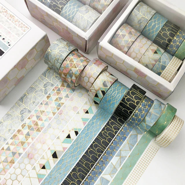 Geometric Foiled Patterns - Washi Tape Set Of 10