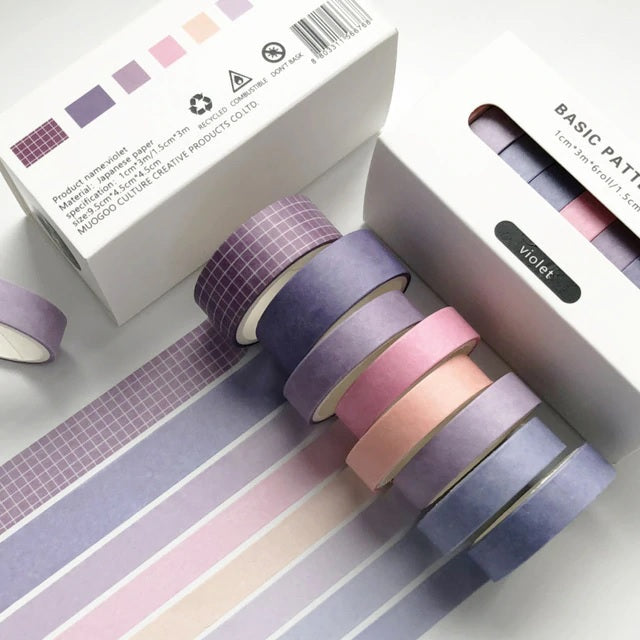 Violet Basic Pattern - Washi Tape