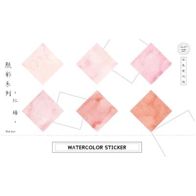 Water Color Square Round &amp; Triangle Memo Pad Sticky Notes 