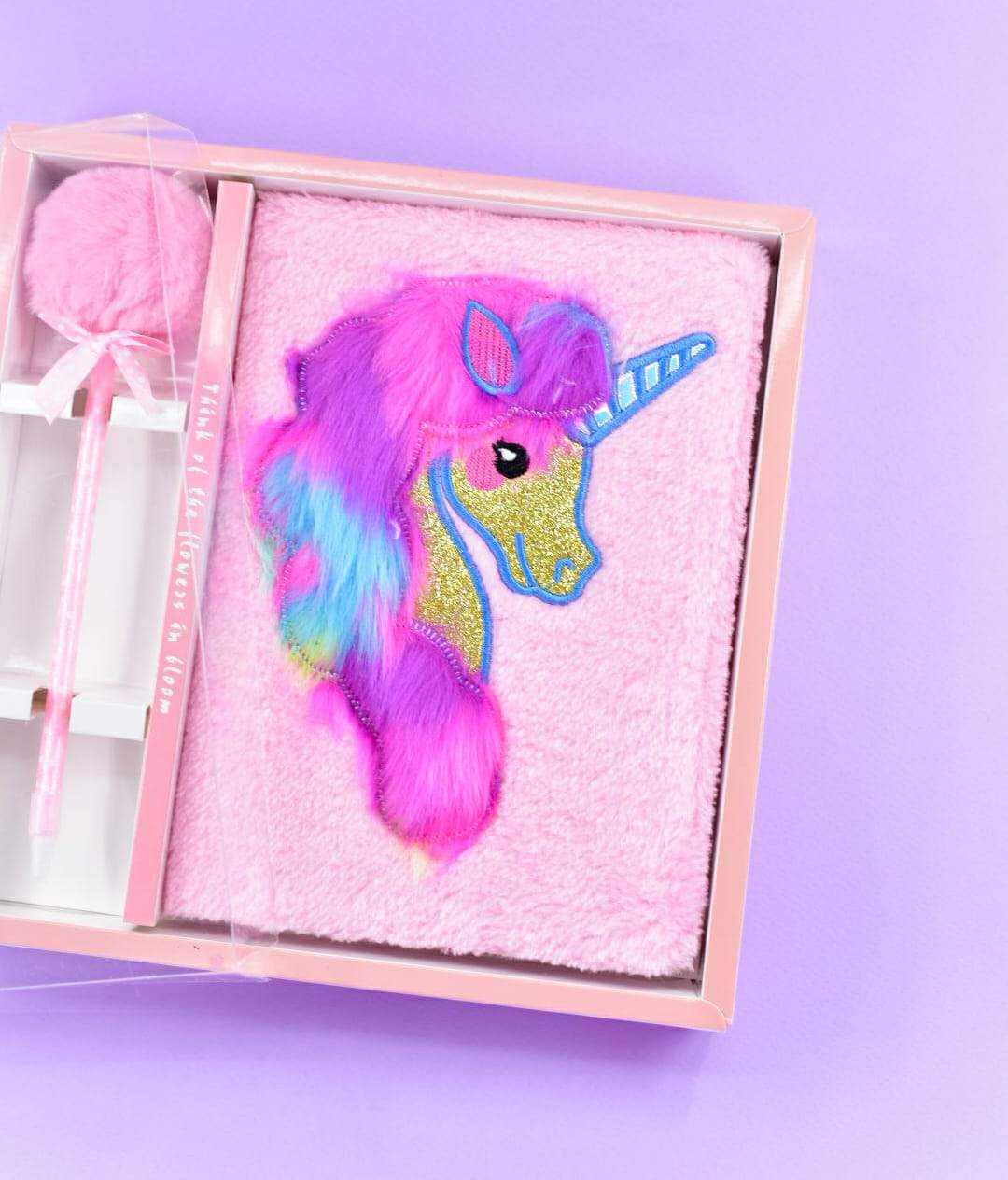 Pink Fluffy Unicorn - Stationery Set