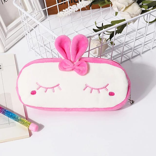 Pink Plush Rabbit - Pouch