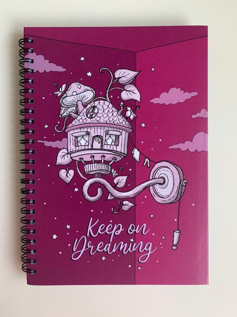 Whimsy Notebook Deco Keep On Dreaming Whimsy Notebook Journal โ The Blingspot Studio